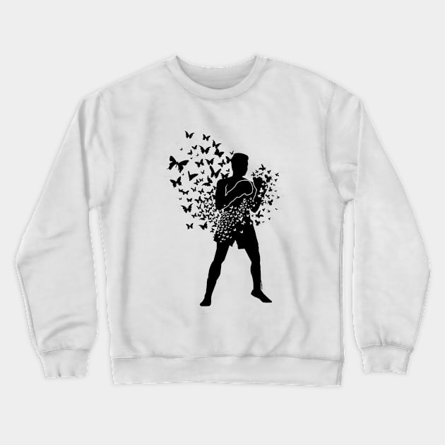 Boxing Series: Float Like a Butterfly (Sting Like a Bee) Crewneck Sweatshirt by Jarecrow 